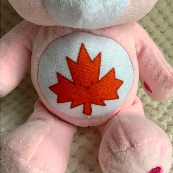 Basic Fun Plush True North Care Bear Canadian Exclusive Pink Red Hat Maple Leaf - Picture 3 of 16